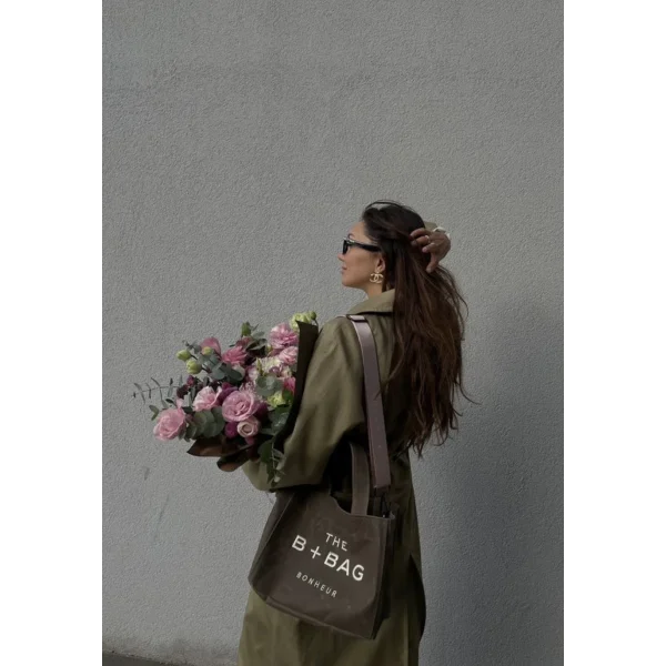 KANVAS CHOCOLATE MALT ÇANTA (askısı toz pembe )