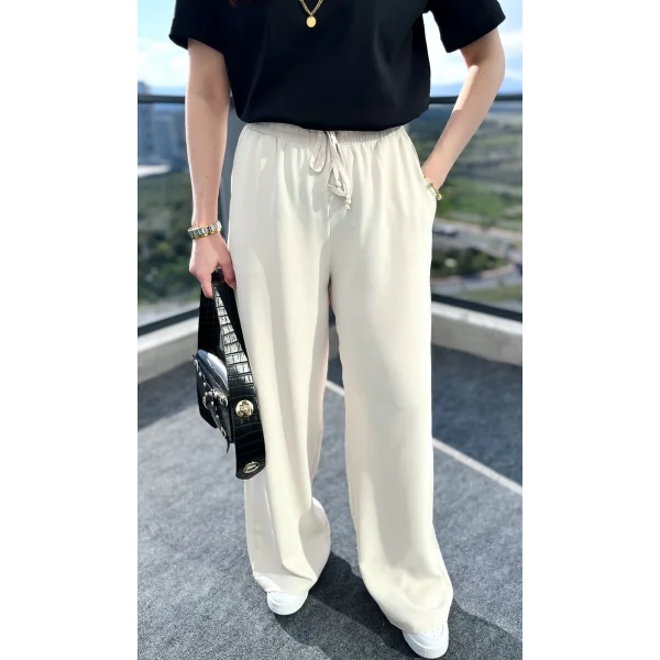 Linda Bol Paça Bej Pantolon