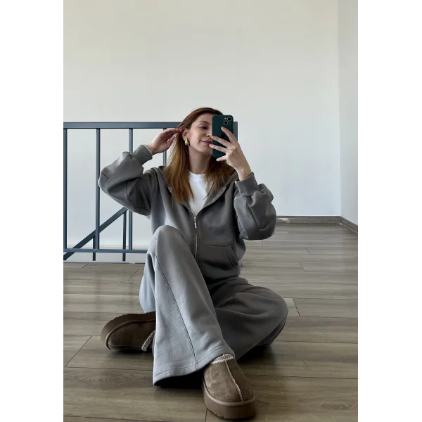 Loes Premium Üç iplik Şardonlu Eşofman Takım