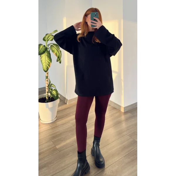 M.Dtti Oversize Siyah Tshirt