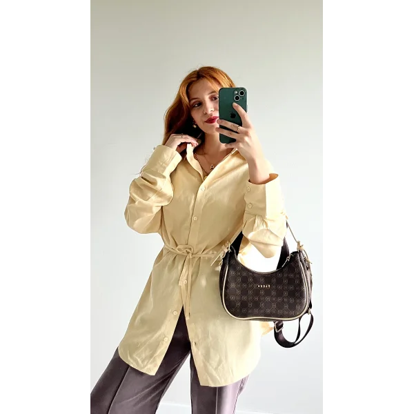 MSD Premium Kavun içi Ham keten Gömlek