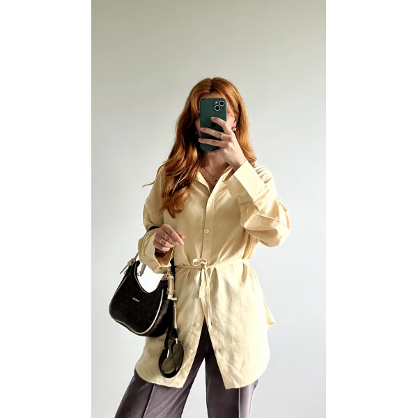 MSD Premium Kavun içi Ham keten Gömlek