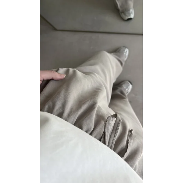 MSD İnce Bel Tensel Açık Vizon Pantolon