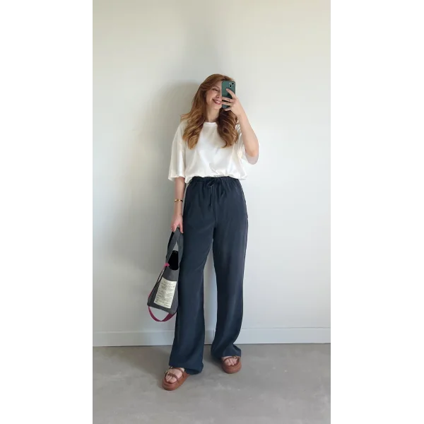 MSD İnce Bel Tensel Antrasit Pantolon