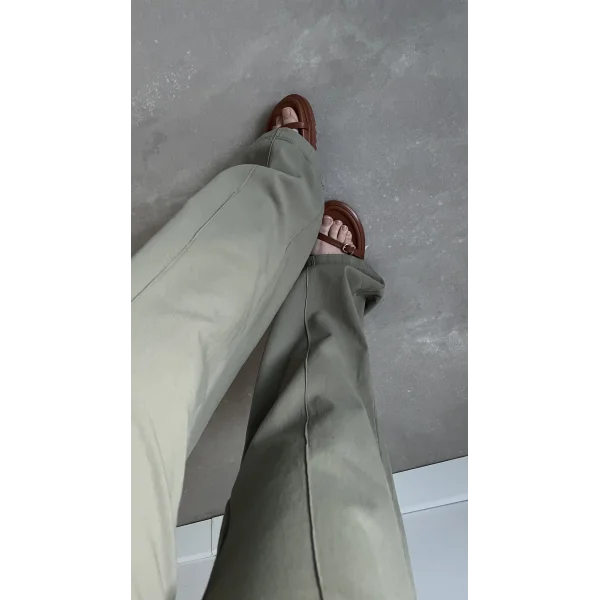 Natural Haki Keten Pantolon