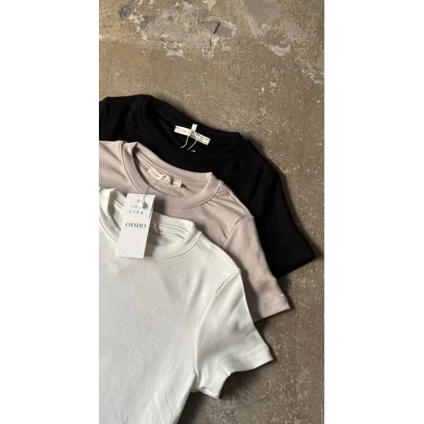 Oys Likralı Modal Beyaz Tshirt