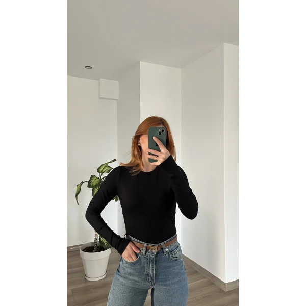 Oys Likralı Siyah Body