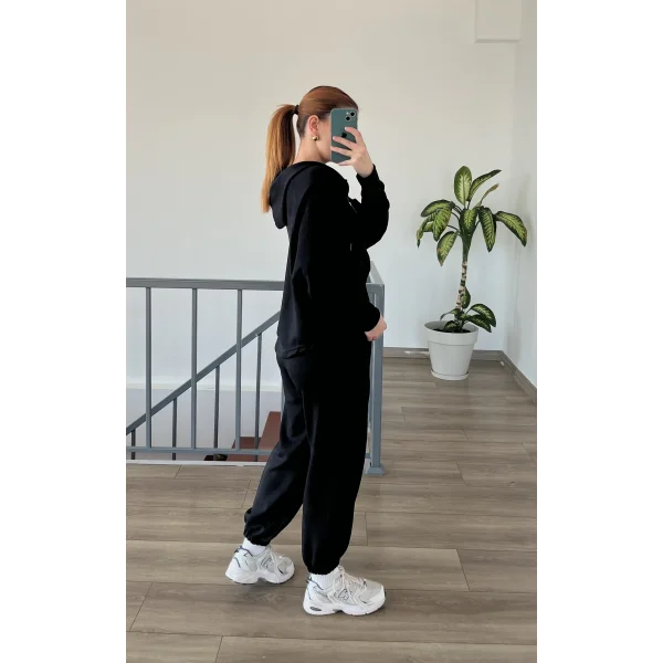 Oys Modal Siyah Eşofman Takım