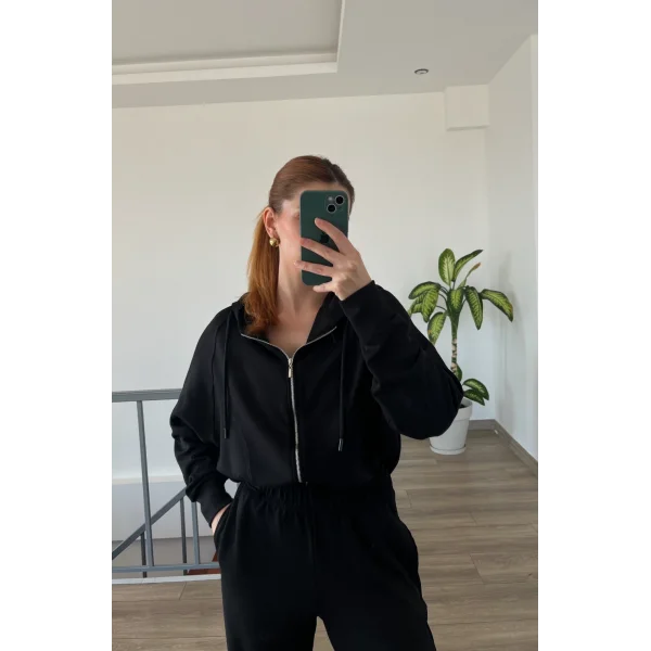 Oys Modal Siyah Eşofman Takım