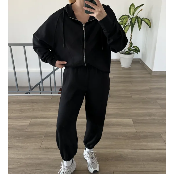 Oys Modal Siyah Eşofman Takım