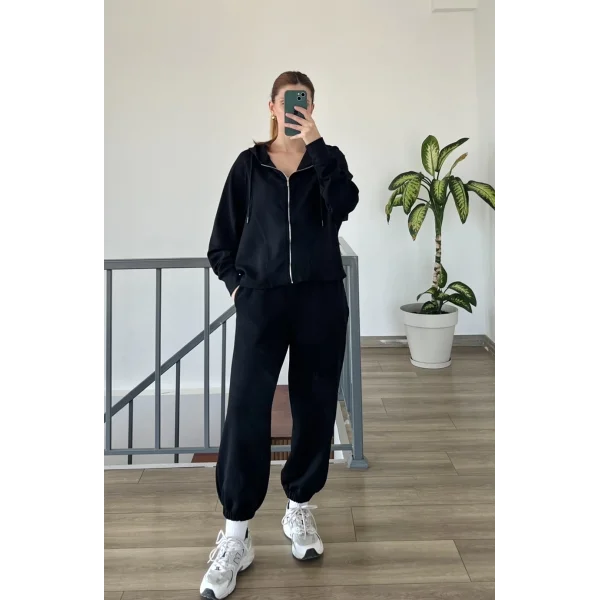 Oys Modal Siyah Eşofman Takım