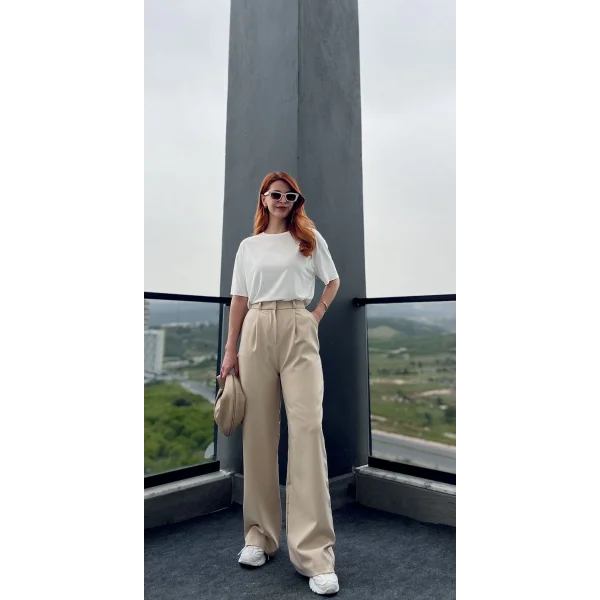 Premium Kumaş Bej Pantolon