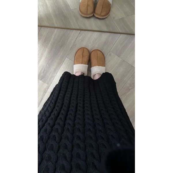 Premium Örgü Siyah Elbise