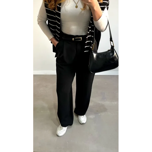 RYNA Siyah Kumaş Pantolon (ÖN SİPARİŞ)