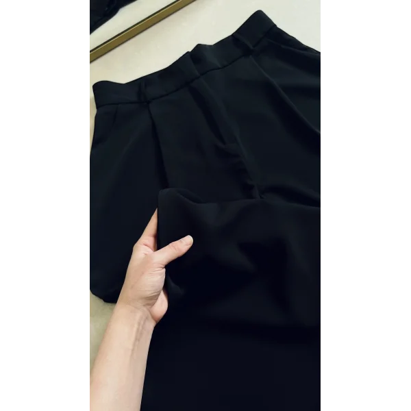 RYNA Siyah Kumaş Pantolon (ÖN SİPARİŞ)