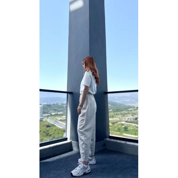 Şalvar Model Ham Keten Taş Pantolon