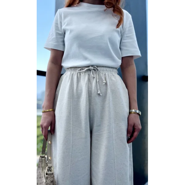 Şalvar Model Ham Keten Taş Pantolon