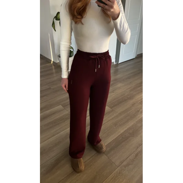 Sho Modal Wide Leg Bordo Eşofman