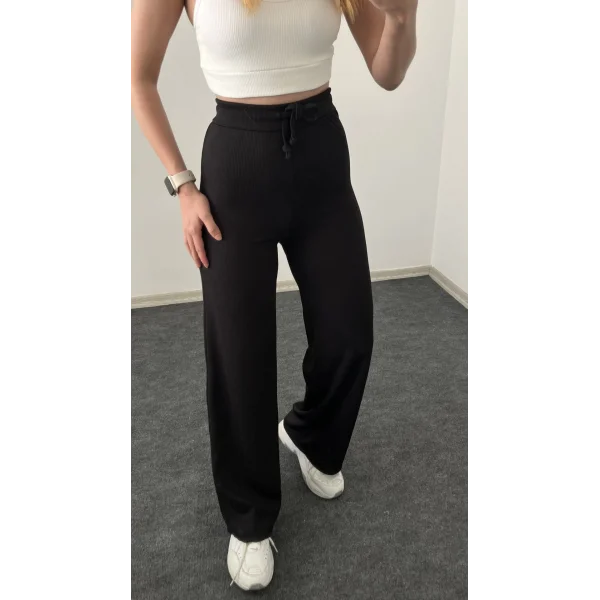 Siyah Fitilli Eşofman