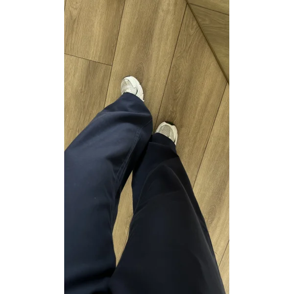 Soft Lacivert Bol Paça Kumaş Pantolon