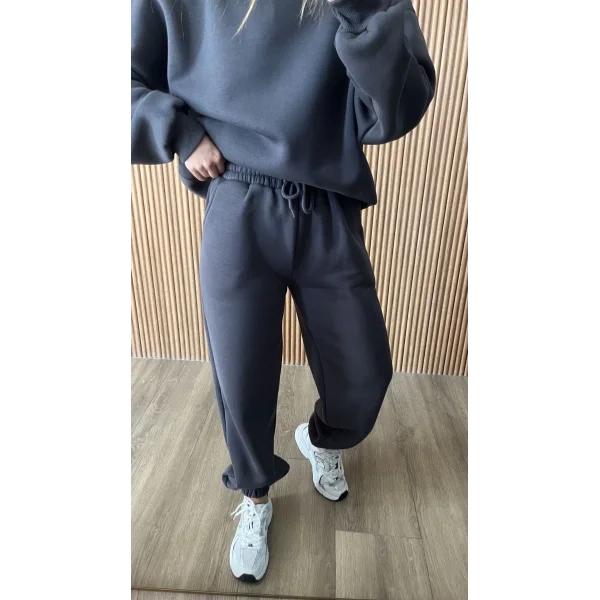 Venty Şardonlu Antrasit Eşofman Takımı