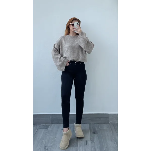 Yüksek Bel Siyah Skinny Jean