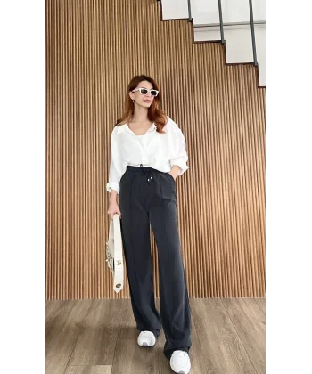 MSD Çimalı Siyah Tensel Pantolon