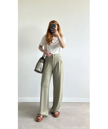 Oys Arka Beli lastikli Modal Yeşil Eşofman