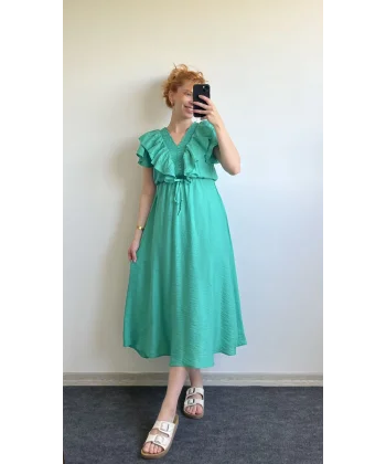 Astarlı Aerobin Yeşil Elbise