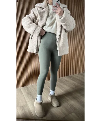 Fitilli Mint Yeşil Tayt ( Bir beden büyük almalısınız )