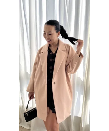 İçi astarlı Kaşe Camel Kaban