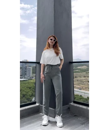 MD Açık Haki Tencel Havuç Pantolon