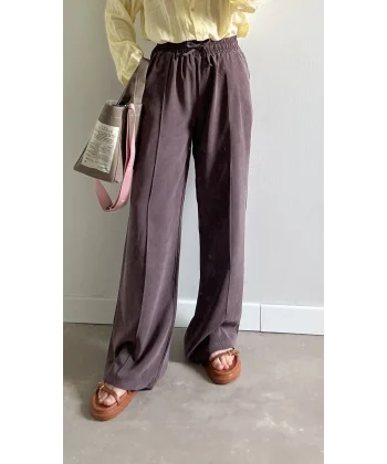 MSD Çimalı Açık Kahve Tensel Pantolon