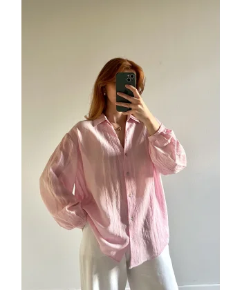 MSD Jakarlı Pembe Gömlek