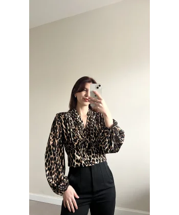 Nora Leopar Desenli Bluz