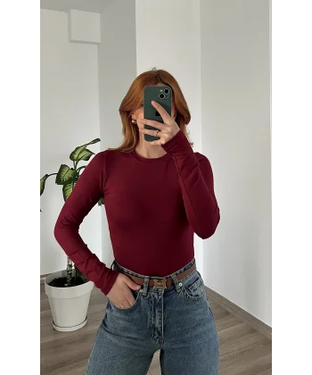 Oys Likralı Bordo Body