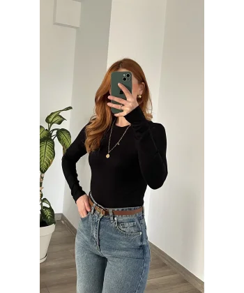 Oys Likralı Siyah Body