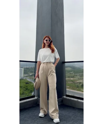 Premium Kumaş Bej Pantolon