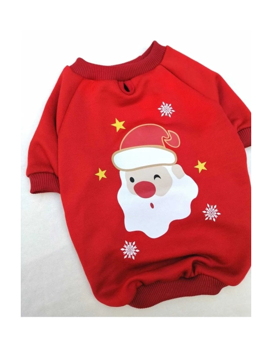 Kırmızı Noel Baba Kedi & Köpek Sweatshirt