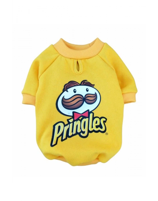 Pringles Baskılı 3 İplik Şardonlu Köpek Sweatshirt