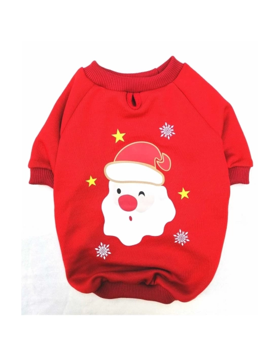 Kırmızı Noel Baba Kedi & Köpek Sweatshirt