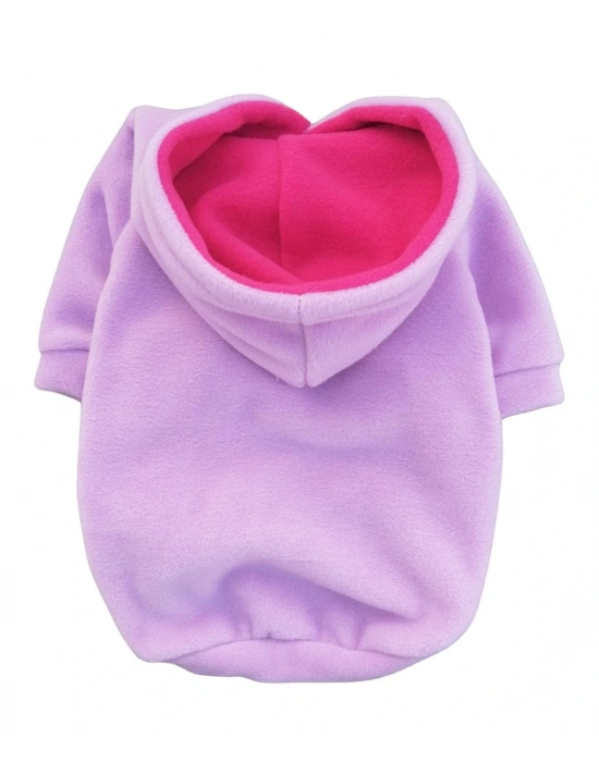 Lila Kapişonlu Kedi Köpek Sweathirt - Kedi Köpek Kıyafeti