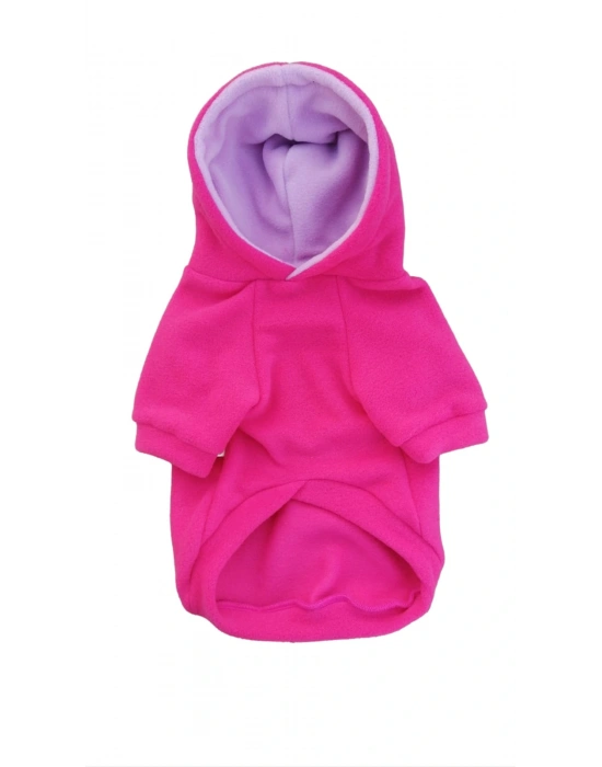 Pembe Kapişonlu Kedi Köpek Sweathirt - Kedi Köpek Kıyafeti