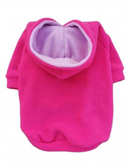 Pembe Kapişonlu Kedi Köpek Sweathirt - Kedi Köpek Kıyafeti