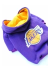 Lakers Baskılı Kedi Kapişonlu Kedi Köpek Kıyafeti Sweatshirt