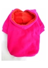 Pembe İçi Polarlı %100 Pamuk Kumaş Köpek Kıyafeti Kapüşonlu Sweatshirt