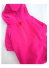 Pembe İçi Polarlı %100 Pamuk Kumaş Köpek Kıyafeti Kapüşonlu Sweatshirt