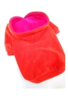Turuncu İçi Polarlı %100 Pamuk Kumaş Köpek Kıyafeti Kapüşonlu Sweatshirt