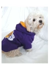 Kapüşonlu Mor Basketboll Köpek Kıyafeti Sweatshirt