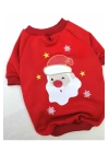 Kırmızı Noel Baba Kedi & Köpek Sweatshirt